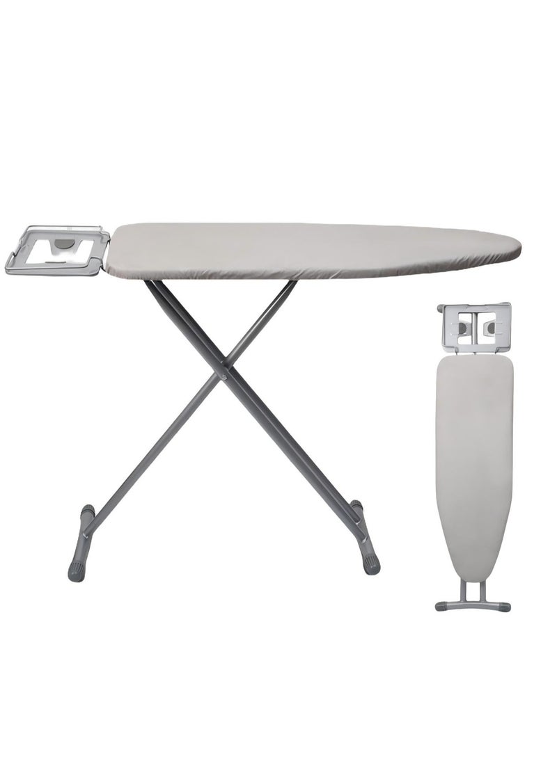 Foldable Lightweight Ironing Board Ironing Board 110x33cm, Folding Ironing Stand with Jumbo Iron Rest, Heavy Sturdy Metal Frame Legs Iron Stand, Ironing Board Adjustable Height for Home Laundry Room or Dorm Use, Grey  - Image 2