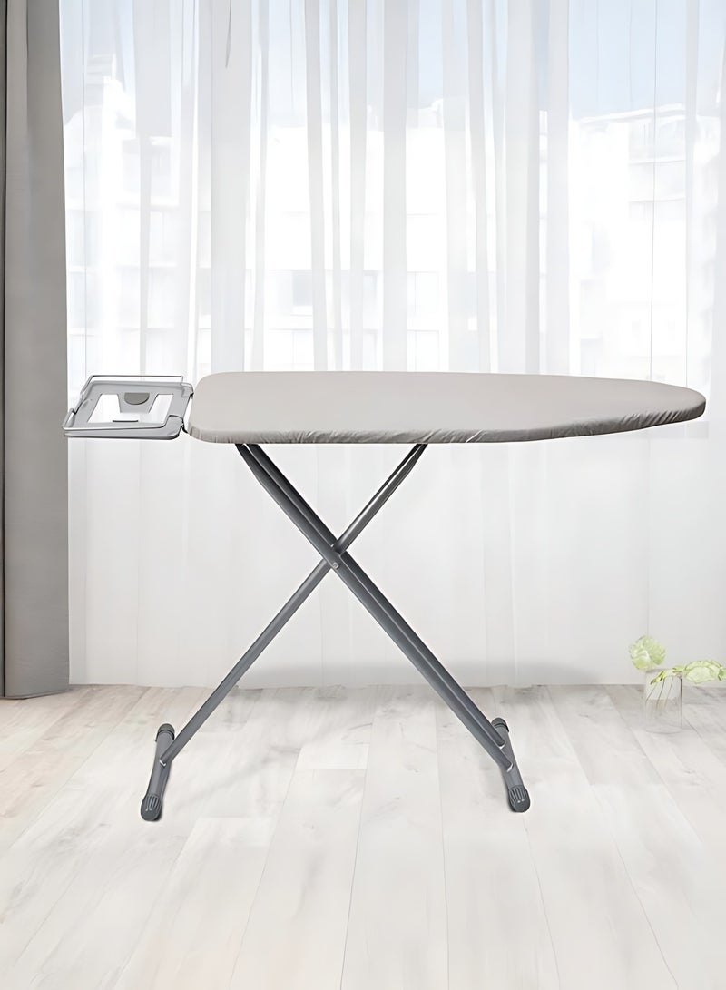 Foldable Lightweight Ironing Board Ironing Board 110x33cm, Folding Ironing Stand with Jumbo Iron Rest, Heavy Sturdy Metal Frame Legs Iron Stand, Ironing Board Adjustable Height for Home Laundry Room or Dorm Use, Grey  - Image 1
