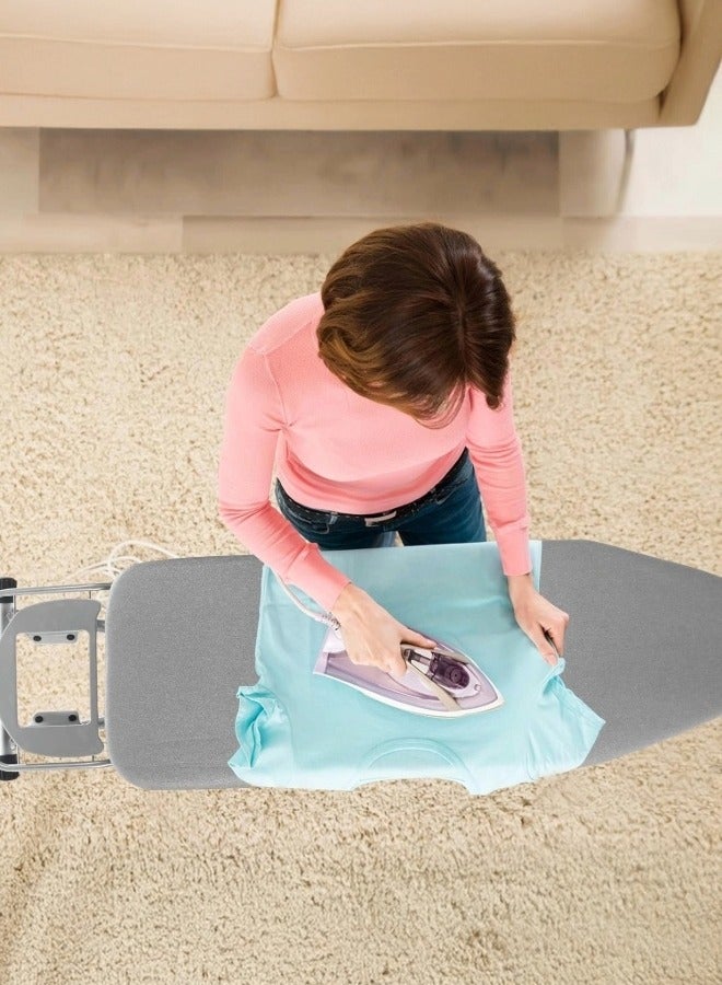 Foldable Lightweight Ironing Board Ironing Board 110x33cm, Folding Ironing Stand with Jumbo Iron Rest, Heavy Sturdy Metal Frame Legs Iron Stand, Ironing Board Adjustable Height for Home Laundry Room or Dorm Use, Grey  - Image 5