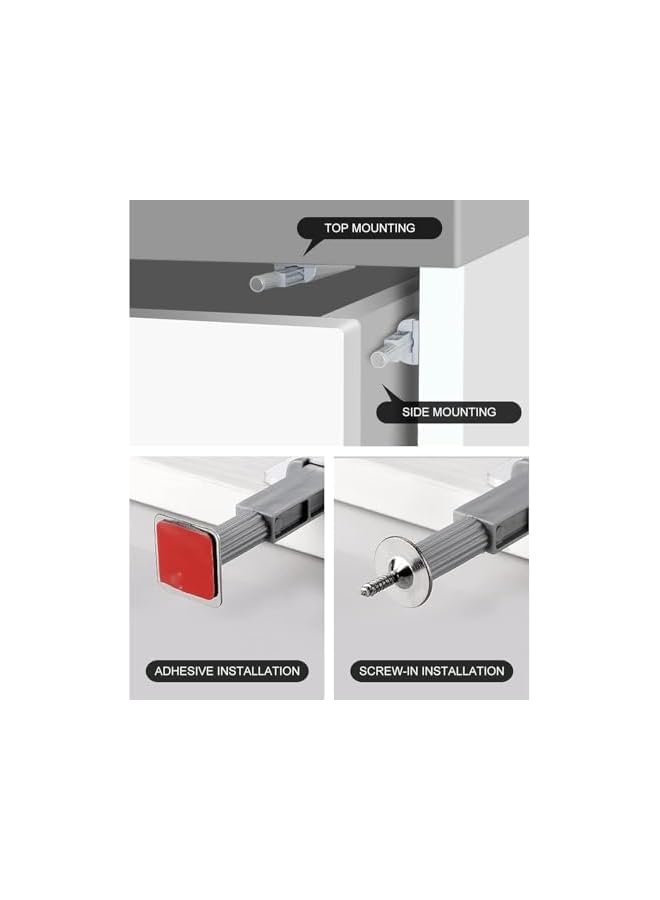 S-TOP 6PCS,Magnetic Push Latches for Cabinets Push to Open Cabinet Hardware Push Touch Latch Kitchen Door Push Release Latch for Drawer Closure Push Catch Press Out Latch - Image 2