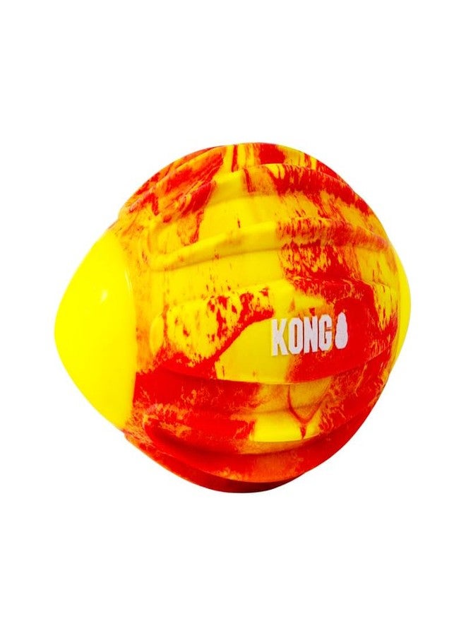 KONG Sport FlexBall - Durable, Bouncy Fetch Toy with Squeaker & Easy-Grip Ridges for Dogs (Medium (Football)) - Image 5