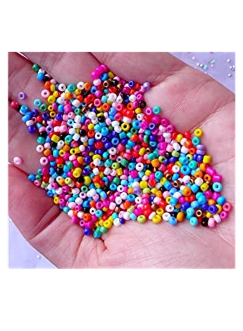 Y&D Paint Beads, SYOSI 2MM Bracelet Beads for Jewelry Making Kit, DIY 24 Grid Solid Color Bead Set, Art and Craft with Rolls of Elastic String Cord, Charms Rings 24000 Tablets 1 Box  - Image 5