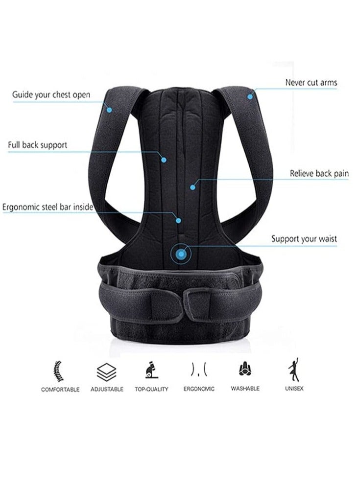 Suntown Back Brace Posture Corrector for Women and Men Back Lumbar Support Shoulder Posture Support for Improve Posture Provide and Back Pain Relief - Image 2
