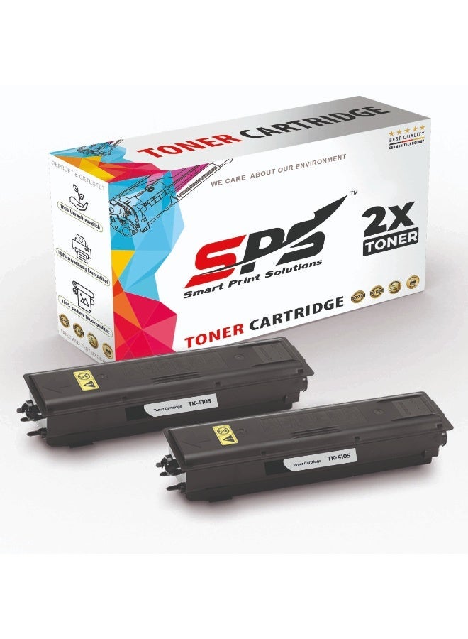 Smart Print Solutions SPS Compatible Toner Cartridges for Kyocera - TK-4105 | 2x Black | 15,000 Pages - Image 1