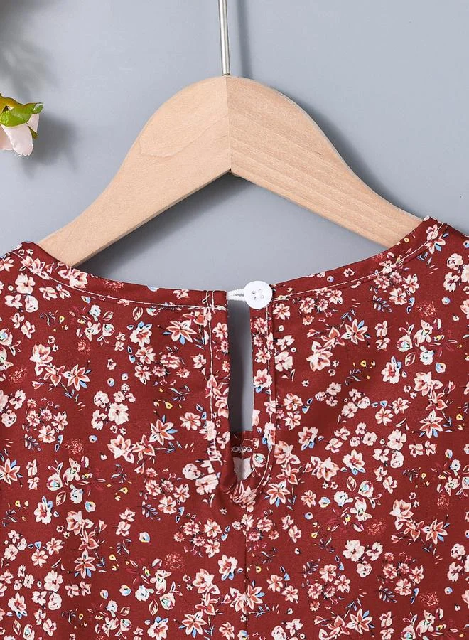 Take Two Take Two Teen All Over Print Lace Patchwork Dress