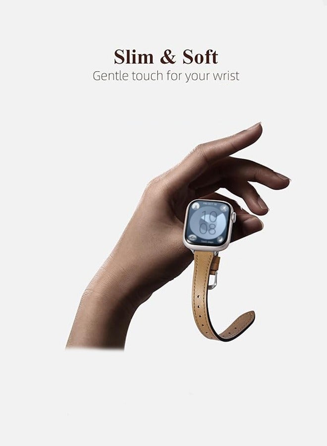 Organizer Leather Band Compatible for Huawei Watch Fit 3 Replacement Bands, Genuine Adjustable Wrist Strap Bands Compatible for Huawei Watch Fit 3 Smartwatch - Image 2