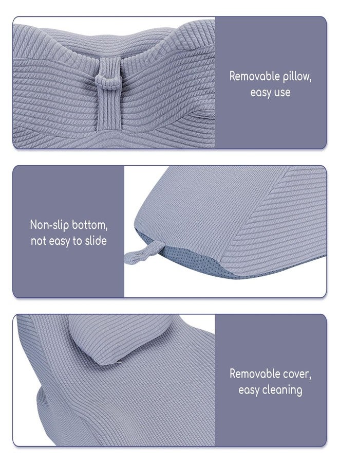 Ejoyous وسادة إيجويوس للوجه للنوم، وسادة مائلة للقراءة، وسادة رغوة الذاكرة للنائم على البطن - Image 4