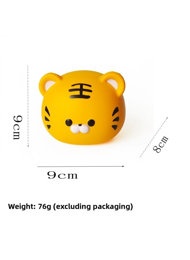 Generic - Squishy Decompression Toy Slow Rebound PU Foam Polyurethane Children's Toy Tiger Head-Specifications:10cm - Image 1