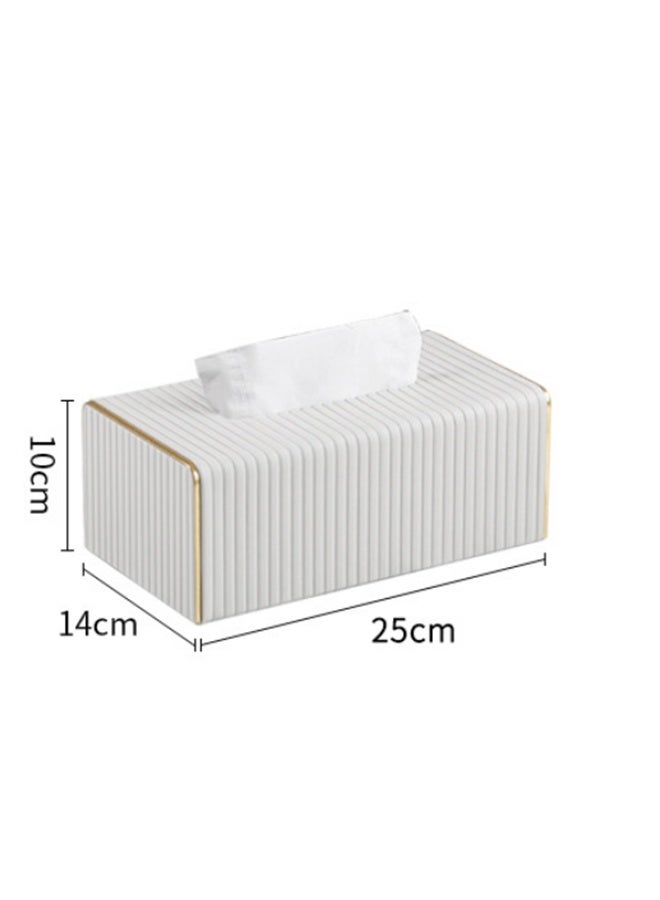 JCB CHIC Tissue Box Cover PU Leather,Toilet Paper Holder, Rectangle Tissue Holder, Tissue Box Dispenser & Storage, Napkin Paper Towel Holder for Bathroom Kitchen - Image 3