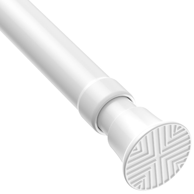 MEXAU White Tension Curtain Rods18 to 36 Inch,Small Curtain Rods No Drilling,Short Tension Rod,Adjustable Spring Rod for Windows,Door,Closet - Image 1