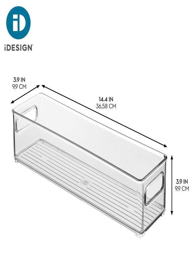 أي ديزاين صندوق ثلاجة قابل للتكديس من iDesign بمقابض - مثالي للفريزر أو خزانة المؤن، طقم من قطعتين، شفاف، صنع في الولايات المتحدة الأمريكية - Image 4