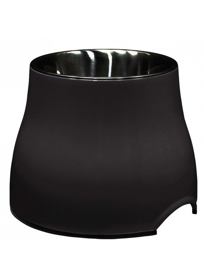 Dogit Elevated Dog Bowl, Stainless Steel Dog Food and Water Bowl for Large Dogs, Black, 73752 - Image 1