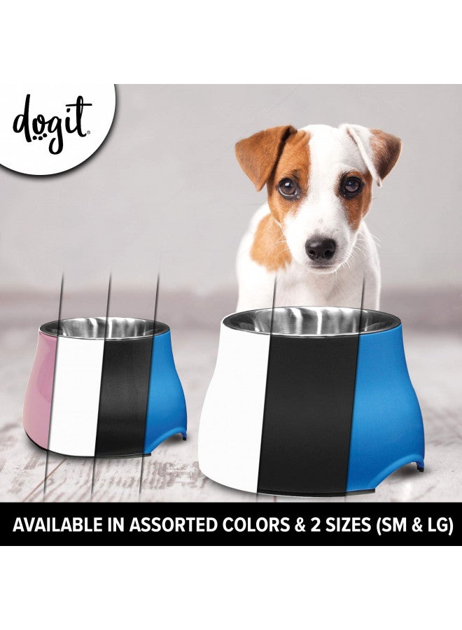 Dogit Elevated Dog Bowl, Stainless Steel Dog Food and Water Bowl for Large Dogs, Black, 73752 - Image 5