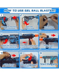 JOMILA Electric Gel Ball Blaster High Speed Automatic Splatter Ball Blaster with 40000+ Water Beads and Goggles Jomila Rechargeable Splatter Ball Toys for Outdoor Activities Shooting Game Party Favors  - Image 3