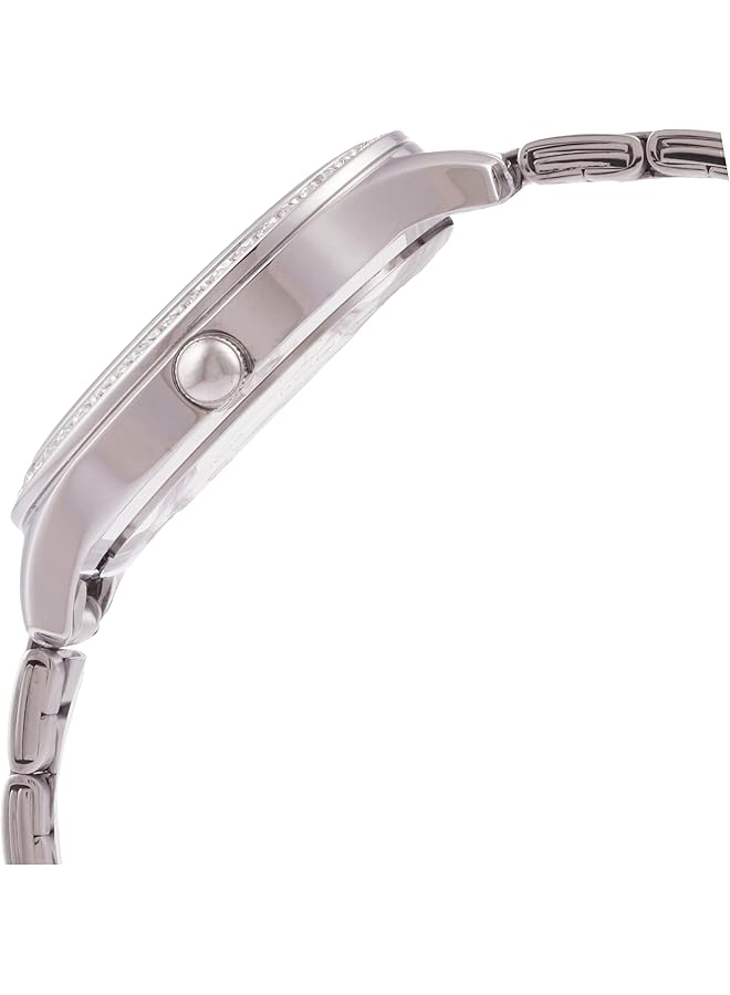 لوراس ساعة كوارتز تناظرية من الفولاذ المقاوم للصدأ بمينا أبيض من أشعة الشمس للنساء RG237TX9 - Image 3