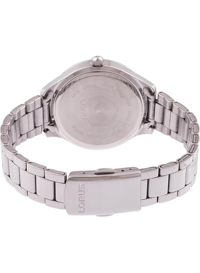 لوراس ساعة كوارتز تناظرية من الفولاذ المقاوم للصدأ بمينا أبيض من أشعة الشمس للنساء RG237TX9 - Image 2