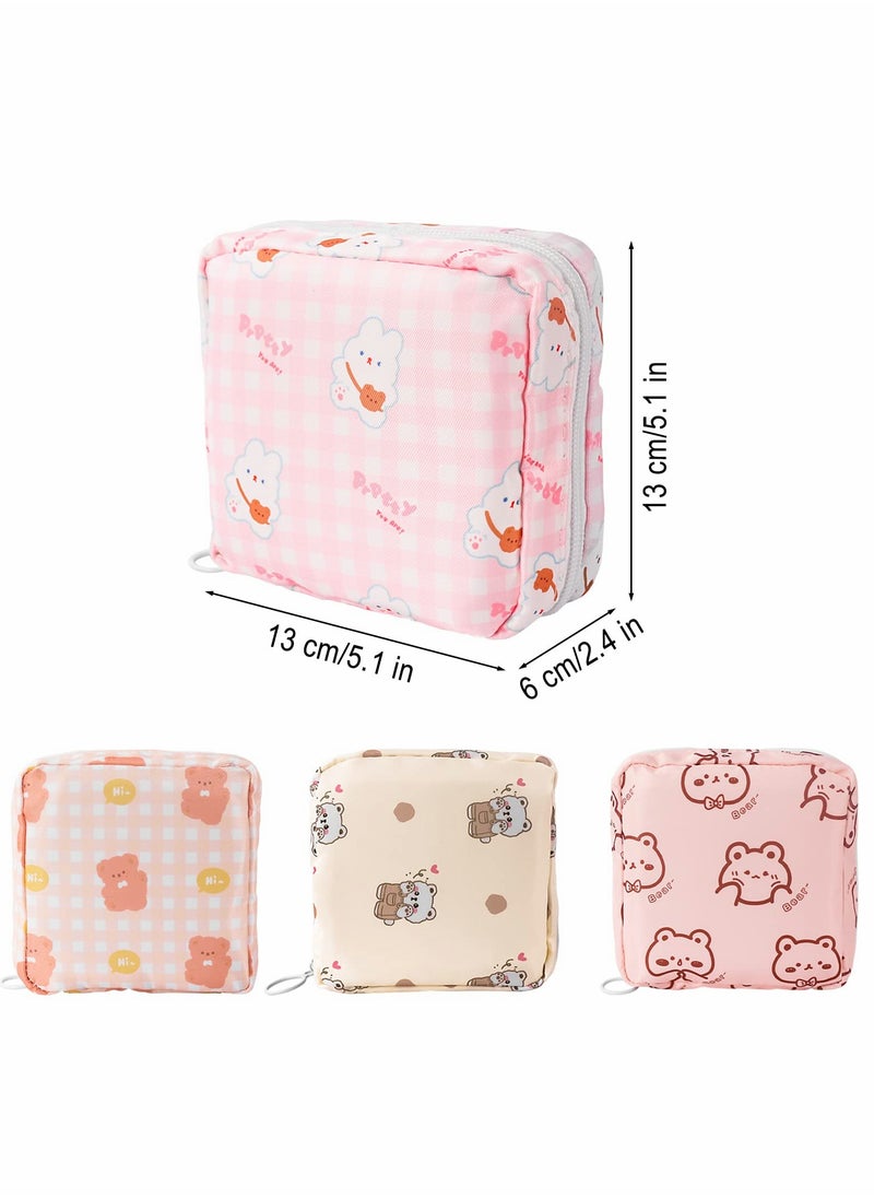 KASTWAVE - Sanitary Napkin Storage Bag Portable Sanitary Napkin Storage Pouch Pack of 4 Reusable Menstrual Cup Pouch - Image 1