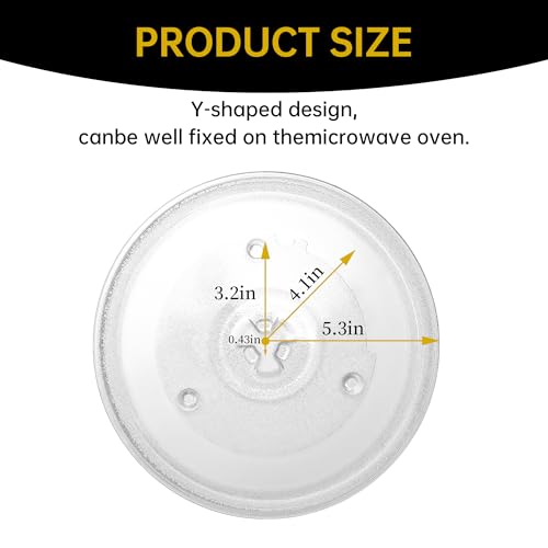 Rotaglass 105 Microwave Glass Turntable Plate 105 27cm Microwave Tray Replacement Glass Plate Glass Tray Replacement for LG GE Magic Chef Hotpoint Panasonic Kenmore etc - Image 3