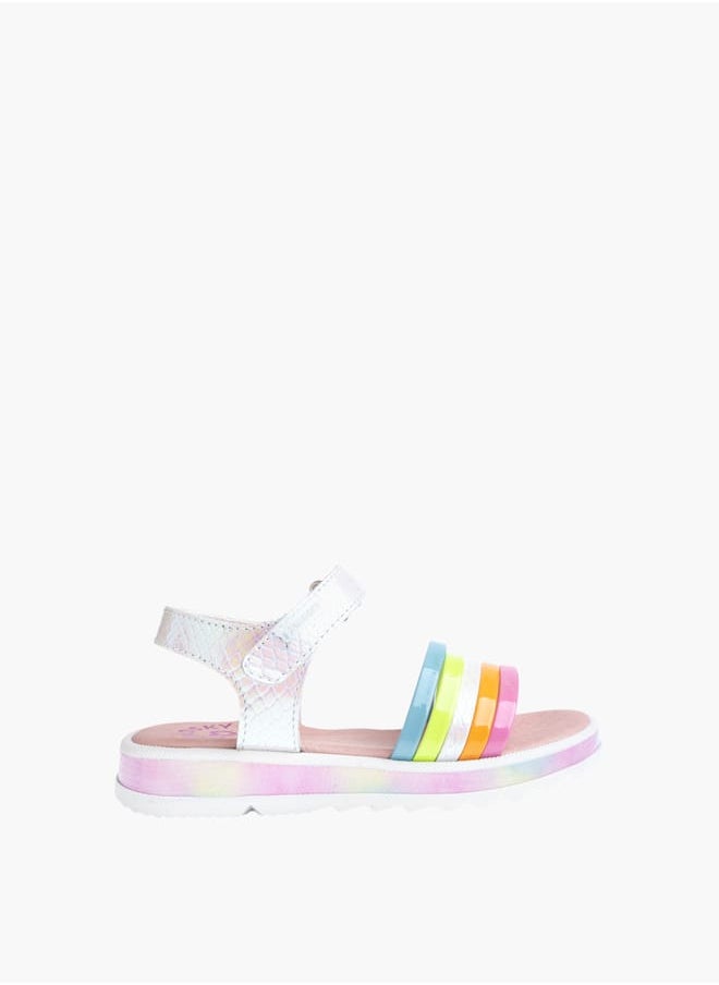 Pablosky Girls Strap Sandals With Hook And Loop Closure  - Image 1