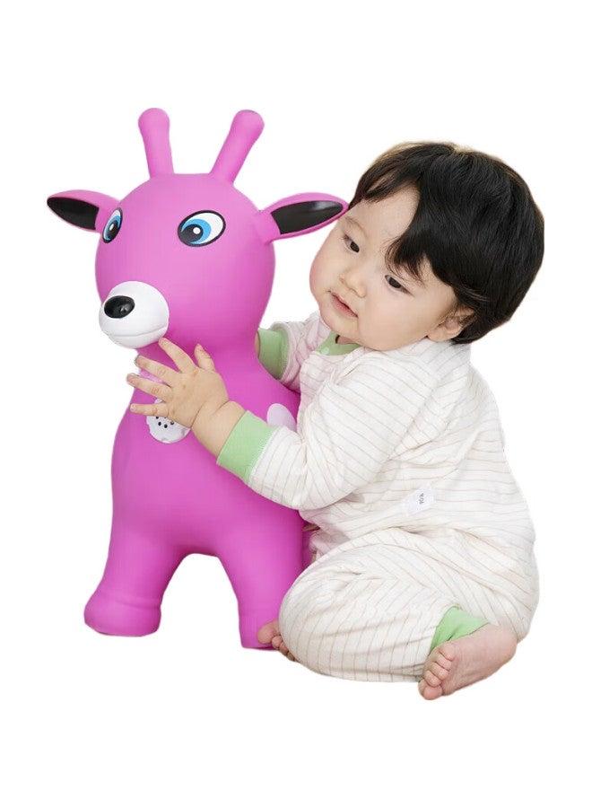Haha Ball Hahaqiu Children'S Toy Musical Jumping Horse, Inflatable Little Leather Horse, 3-6 Years Old Kindergarten Sensory Integration Training, Heng Qiangwei Pink - Image 3