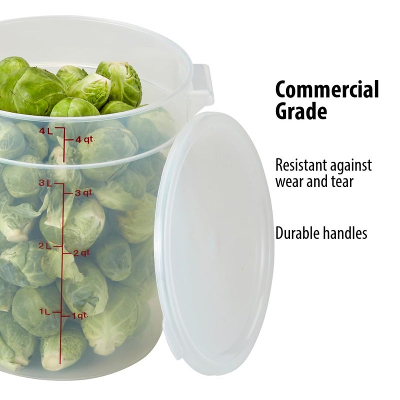 Cambro Food Storage Containers with Lids (BPA-Free) - 4 Quart Food Storage Container (2 Pack) - Image 5