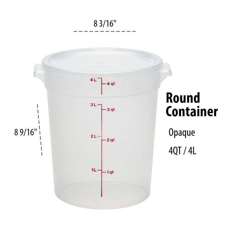 Cambro Food Storage Containers with Lids (BPA-Free) - 4 Quart Food Storage Container (2 Pack) - Image 3