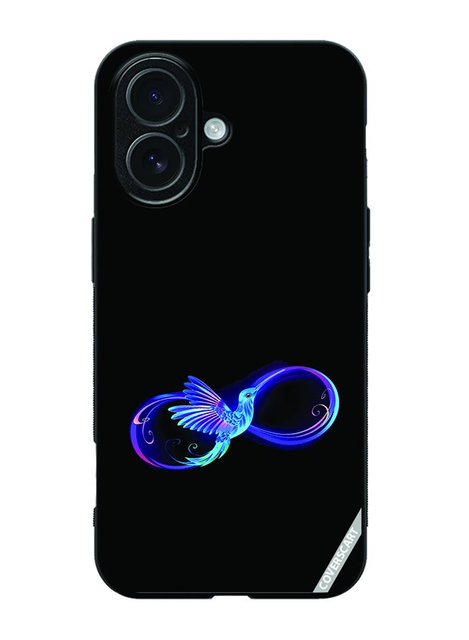 COVERSCART Protective Case Cover For Apple iPhone 17 Infinity Blue Bird Design Black