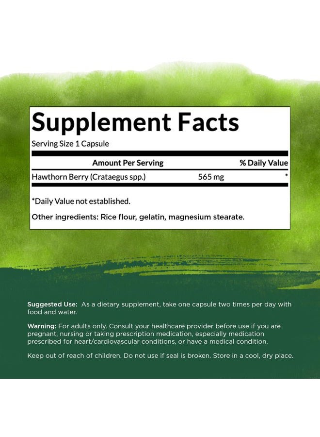 SWANSON Hawthorn Berry - Antioxidant, Circulation Support (250 Capsules, 565 mg Each) - Image 5