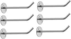 BOSNEY implemental Bosney 8 Inch SS Wall Mount Display Hook for ShopShowroomBoutique Hardware Fittings Pack of 12 - Image 1