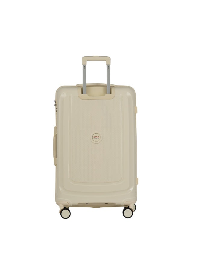 Eagle Express Clifton PP Hard Trolley Luggage Set - 3 Pieces (20/24/28 Inch) - Snow White - Durable Polypropylene - 1-Year Warranty - Image 4