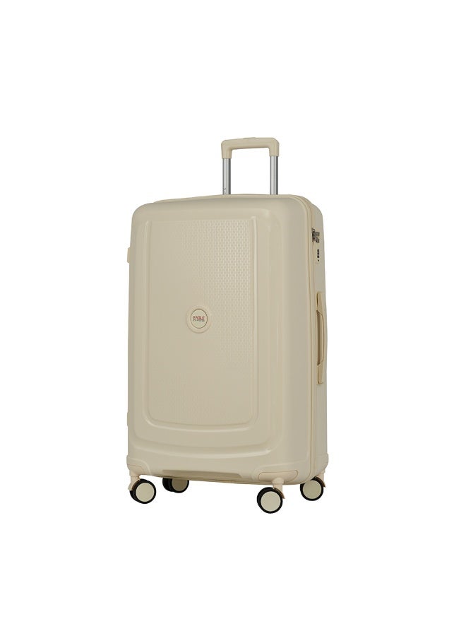 Eagle Express Clifton PP Hard Trolley Luggage Set - 3 Pieces (20/24/28 Inch) - Snow White - Durable Polypropylene - 1-Year Warranty - Image 2