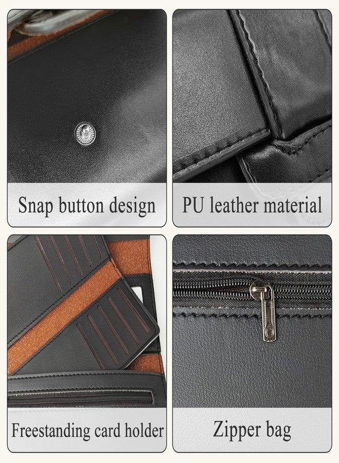 WisePoint Womens Wallet, PU Leather Large Wallet Long Wallet with Multiple Card Positions, Stylish Large Capacity Wallet for Dating, Work, Shopping (brown) - Image 2