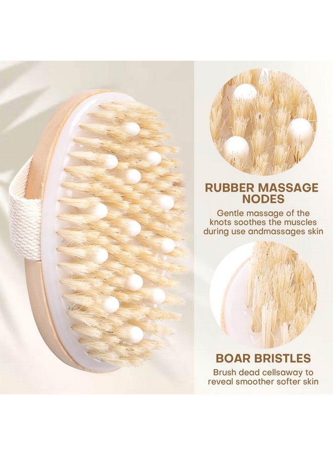 Bealihelp 2 Pack Dry Brushing Body Brush, Natural Bristle Dry Brush, Exfoliating Body Brush For Lymphatic Drainage, Cellulite Brush For Full Body, Improving Skin Health And Reduces Acne - Image 5