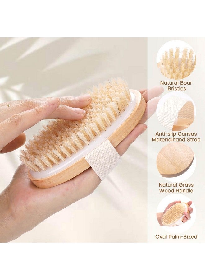 Bealihelp 2 Pack Dry Brushing Body Brush, Natural Bristle Dry Brush, Exfoliating Body Brush For Lymphatic Drainage, Cellulite Brush For Full Body, Improving Skin Health And Reduces Acne - Image 3
