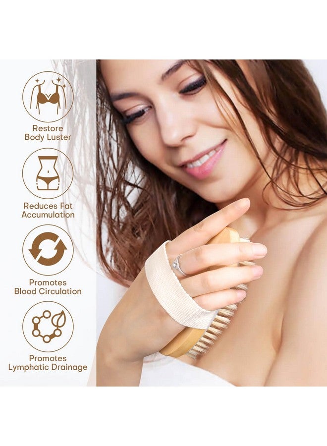 Bealihelp 2 Pack Dry Brushing Body Brush, Natural Bristle Dry Brush, Exfoliating Body Brush For Lymphatic Drainage, Cellulite Brush For Full Body, Improving Skin Health And Reduces Acne - Image 4