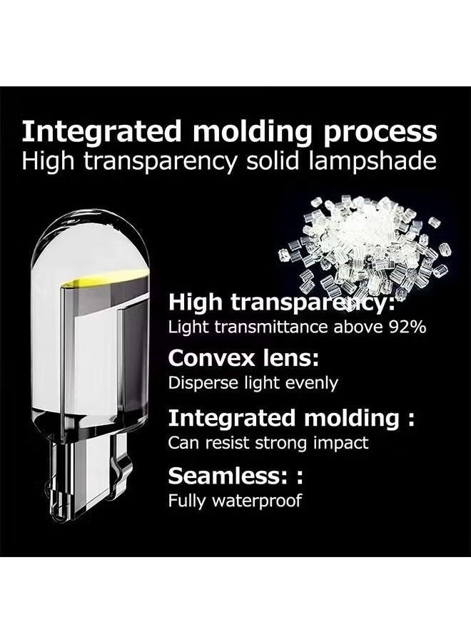 40 Pcs LED Light Bulbs White and Yellow, 6000K 68 2825 W5W T10 COB LED Wedge Replacement Bulbs, Mini Bulbs for License Plate Lights, Car Position Lamps, Map Light - Image 4