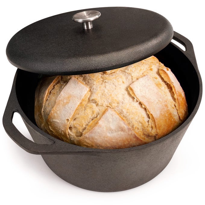 CAST IRON 10INCH DUTCH OVEN WITH LID 5 QUARTS CAPACITY