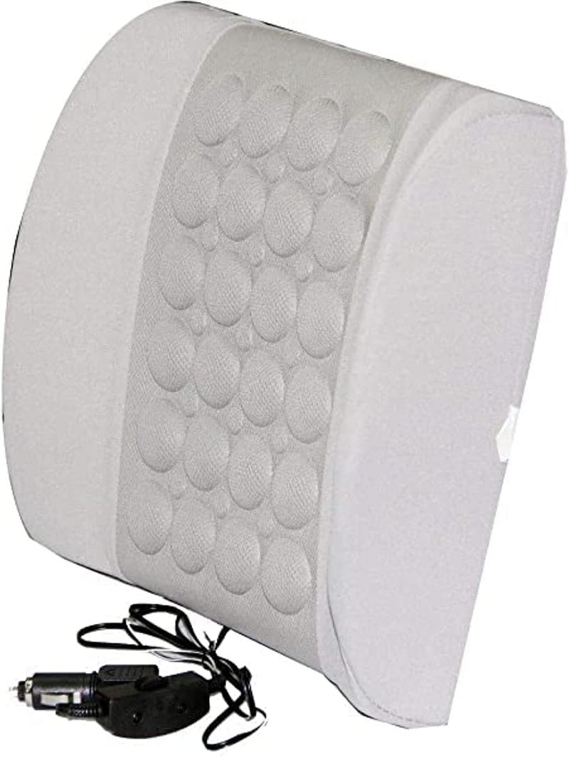 3 اكس ار وسادة تدليك كهربائية للسيارة 12 فولت، رمادية - Image 1