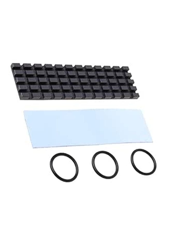 Graphene Coated Copper SSD Heat Sink with Cooling Fin and Air Duct Design - Image 1