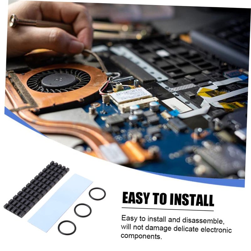 Graphene Coated Copper SSD Heat Sink with Cooling Fin and Air Duct Design - Image 3