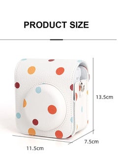 Generic Mini Camera Protective Case for Fujifilm Instax, Instant Camera Case with Adjustable Shoulder Strap, Colorful Dots Camera Case for Mini 12 Camera  - Image 5