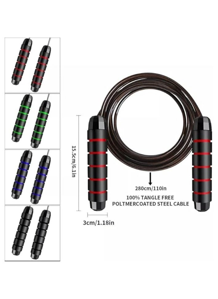 SportQ SportQ Premium Quality Tangle Free Training Rope, Smart Foam Handles with Ball Bearing - Perfect for Speed ​​and Endurance Training Jump Rope  - Image 4