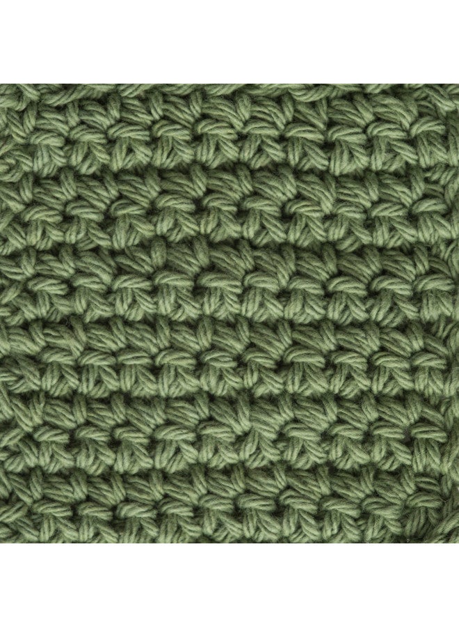 Lily Sugar 'N Cream The Original Solid Yarn, 2.5oz, Medium 4 Gauge, 100% Cotton - Sage Green - Machine Wash & Dry - Image 3