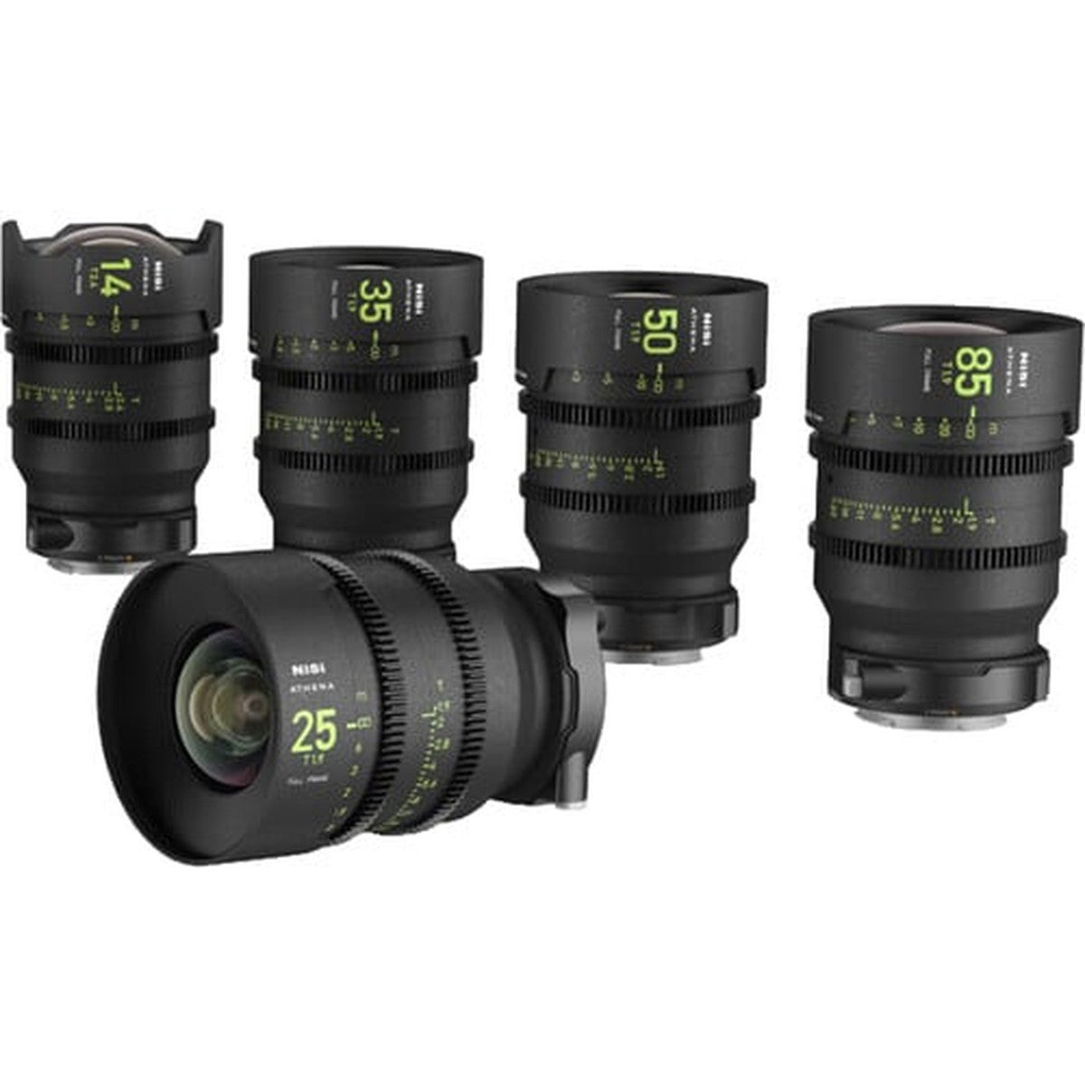 نيسي نيسي أثينا برايم مجموعة عدسات PL-Mount (14/T2.4 - 25/T1.9 - 35/T1.9 - 50/T1.9 - 85/T1.9)