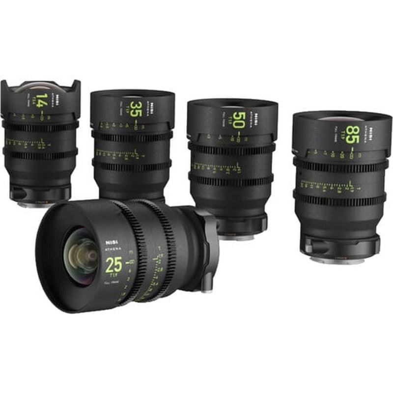 NISI ATHENA PRIME SET PL-Mount (14/T2.4 - 25/T1.9 - 35/T1.9 - 50/T1.9 - 85/T1.9) - Image 1