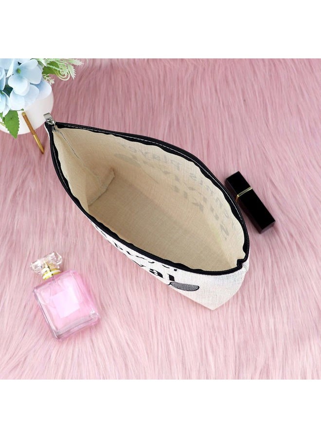 Sfodiary Tennis Player Gift Makeup Bag Inspirational Gift for Tennis Girl Birthday Gift for Women Friend Cosmetic Bag Tennis Lover Gift Tennis Coach Gift Graduation Christmas Gift for Her Travel Cosmetic - Image 5