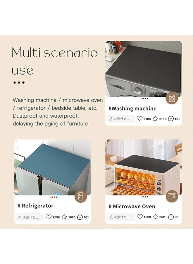 Beauenty Washer or Dryer Top Mat Cover, Anti-Slip Washing Machine Dust-Proof Top Cover, 23.6" x 23.6" Grey Washer Dryer Top Covers for Home Kitchen Laundry Room - Image 5