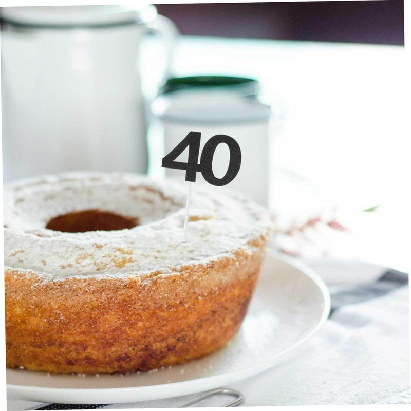 24pcs 40 Shimmering Cake Insert Cards Elegant Birthday Cake Decor for Celebrations Parties and Gatherings Eye Catching Design for All Ages - Image 4