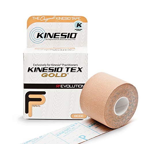 Kinesio Taping - Elastic Therapeutic Athletic Tape Tex Gold FP - Beige - 1in x 5m Roll - Image 1