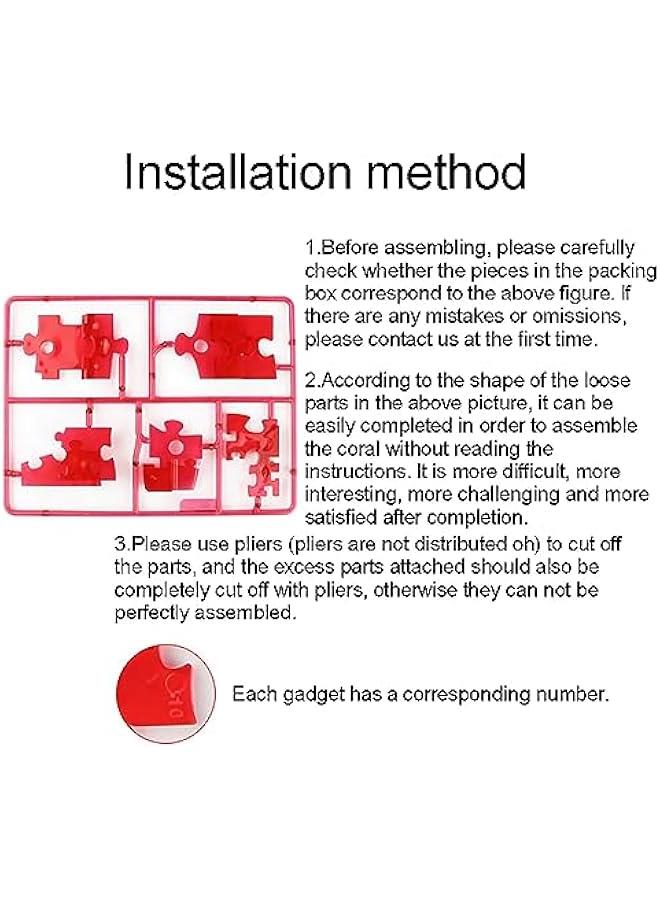 3D Double Decker Bus Crystal Puzzle, Assembly Brain Teaser Jigsaw Puzzle, Plastic DIY Vintage Puzzle Blocks 3D Educational Model Toy, Desk Decoration Gift for Adults, Kid 14+, 54pcs (Red) - Image 4